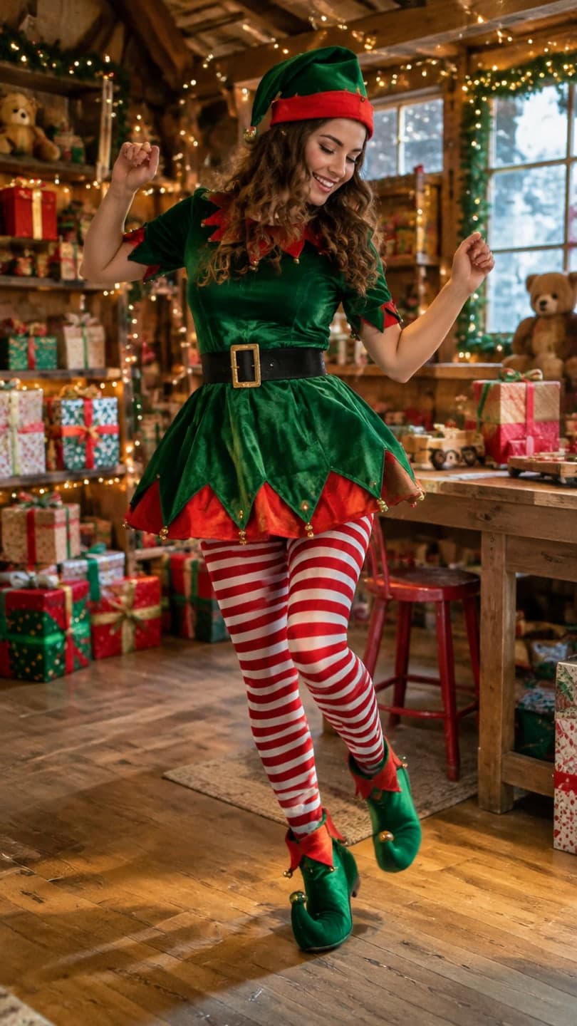 Elf workshop dance — AI video template example