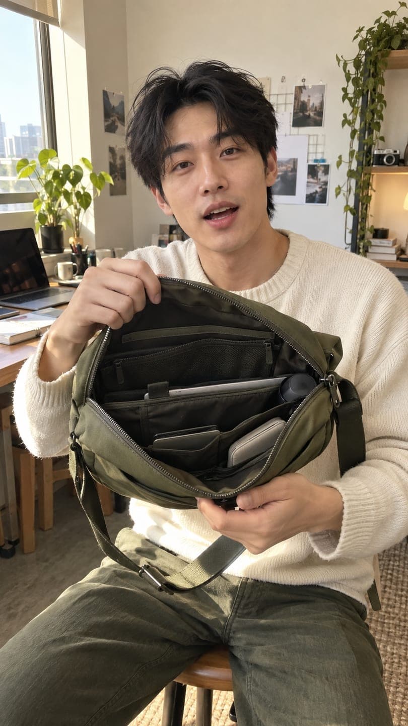 What's in my bag — AI photo template example