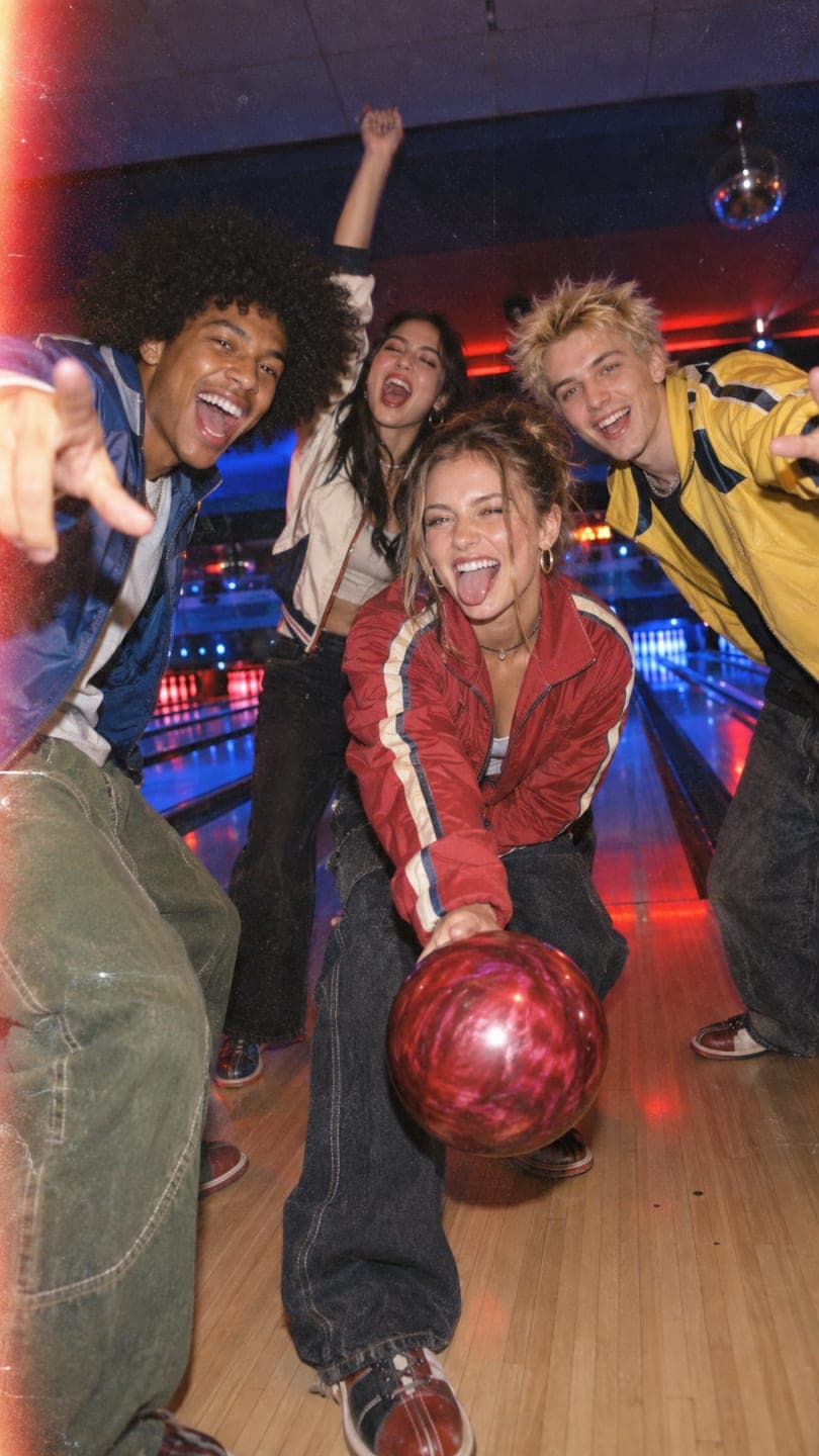 Bowling night — AI video template example