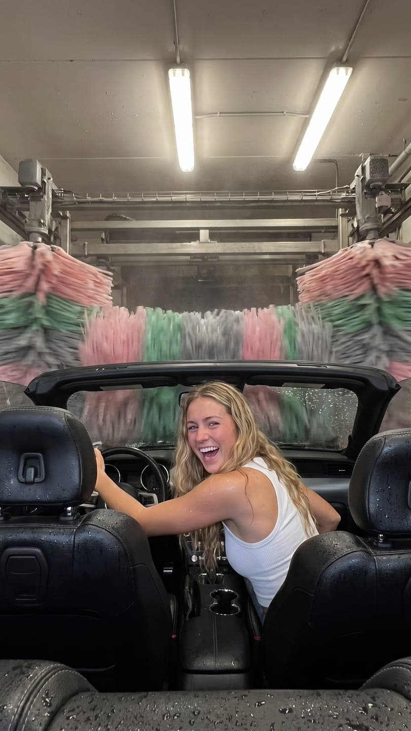 Convertible car wash — AI video template example