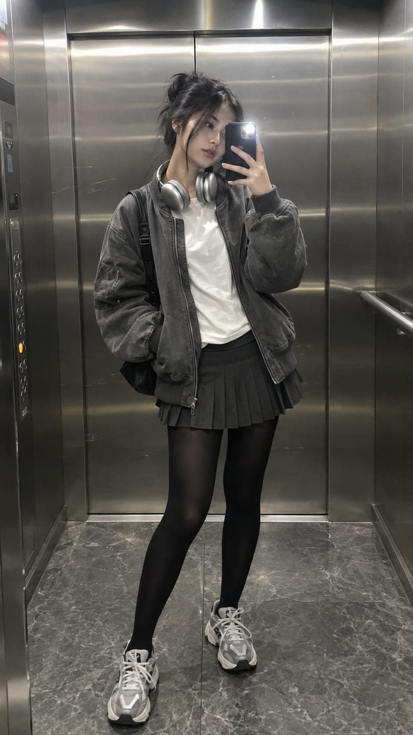 Elevator fit check — AI photo template example