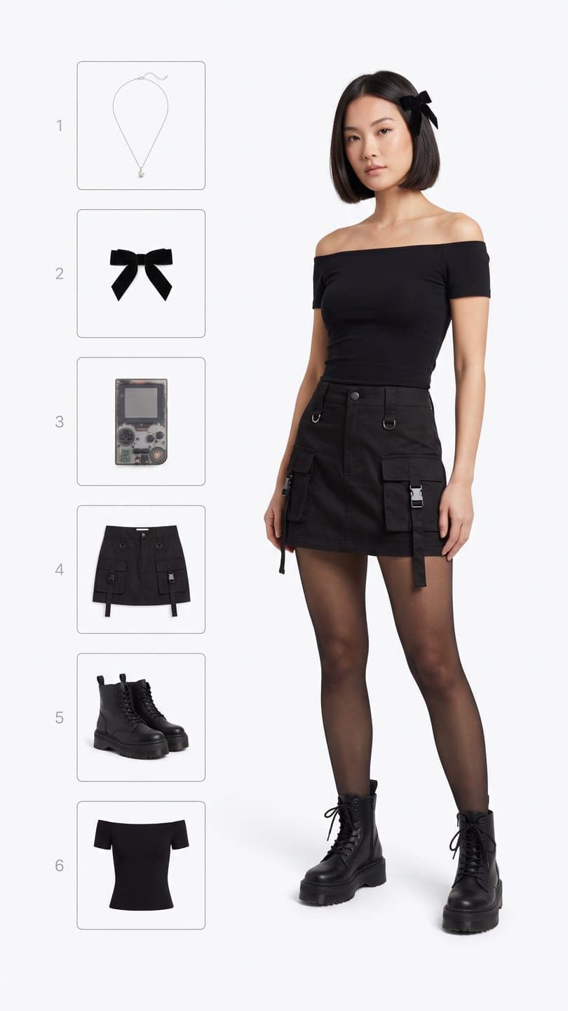 Outfit board — AI video template example