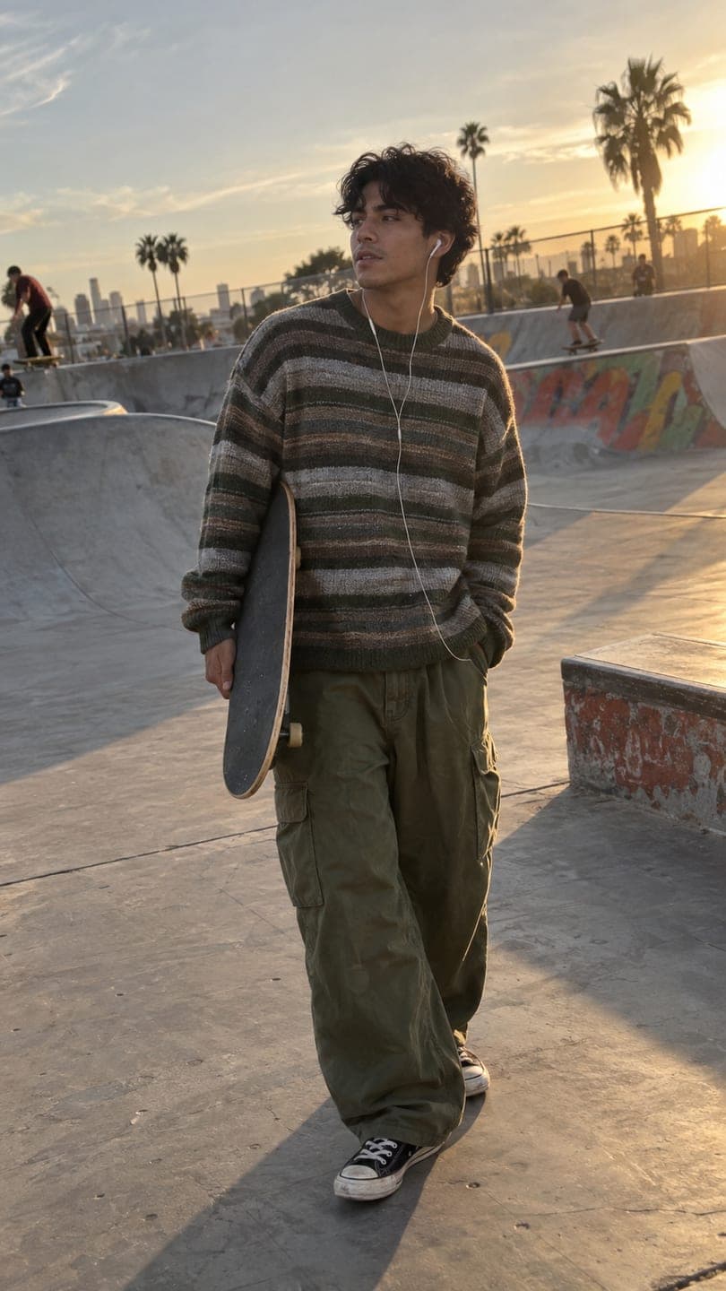 Skatepark sunset — AI video template example