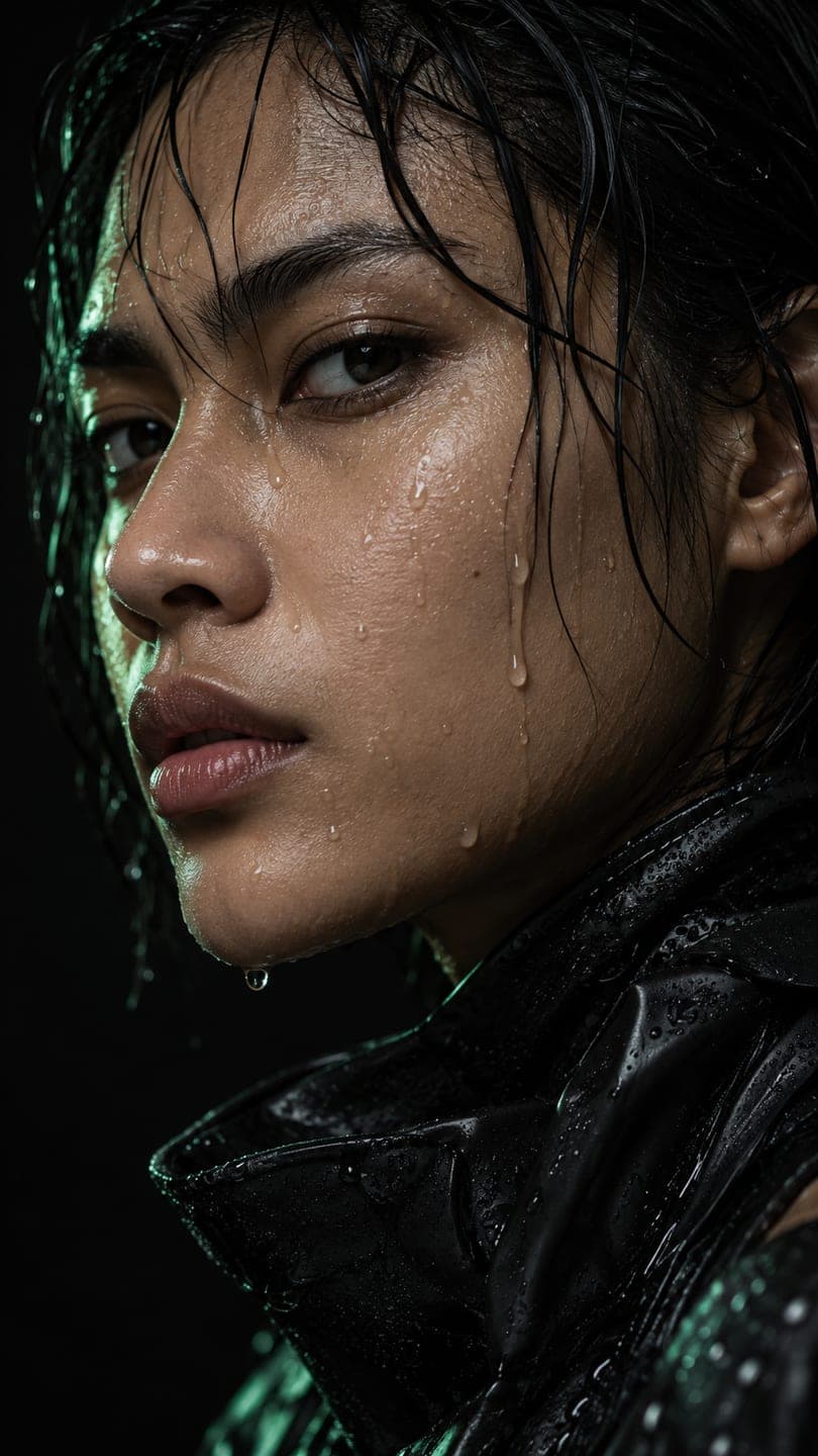 Wet look — AI photo template example