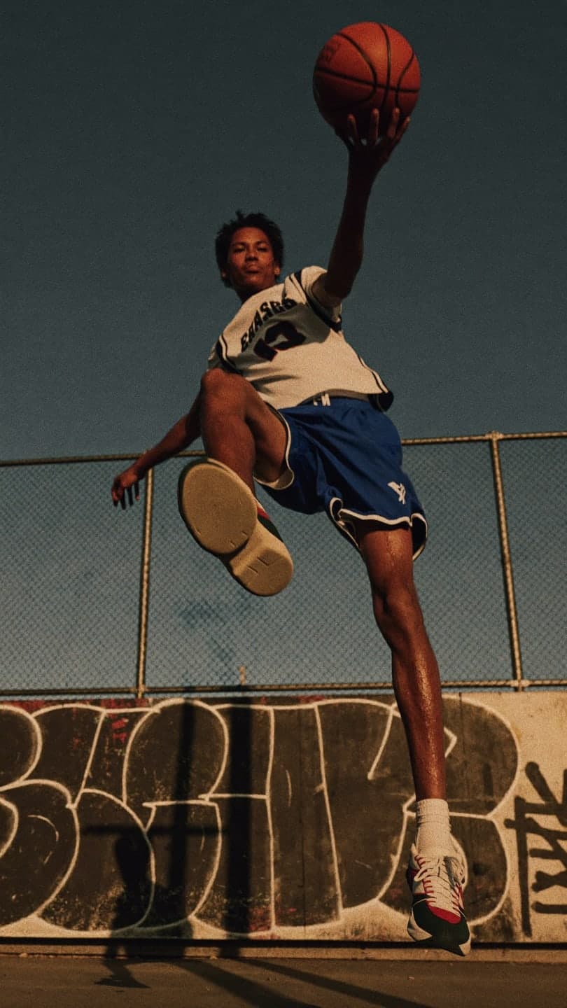 Golden-hour dunk — AI video template example