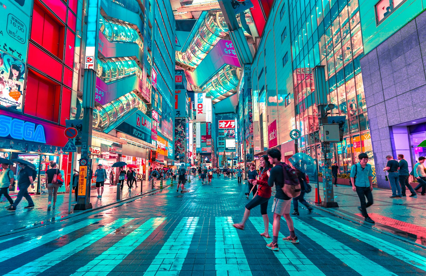 Neon crossing